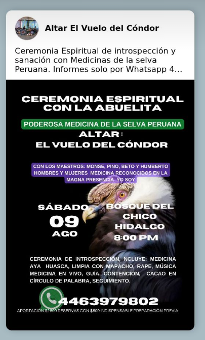 Ceremonia Bosque del Chico 09 de agosto